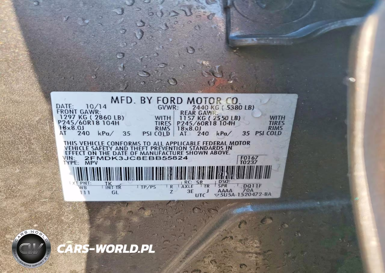 2014 Ford Edge Sel VIN:2FMDK3JC8EBB55824 - 13