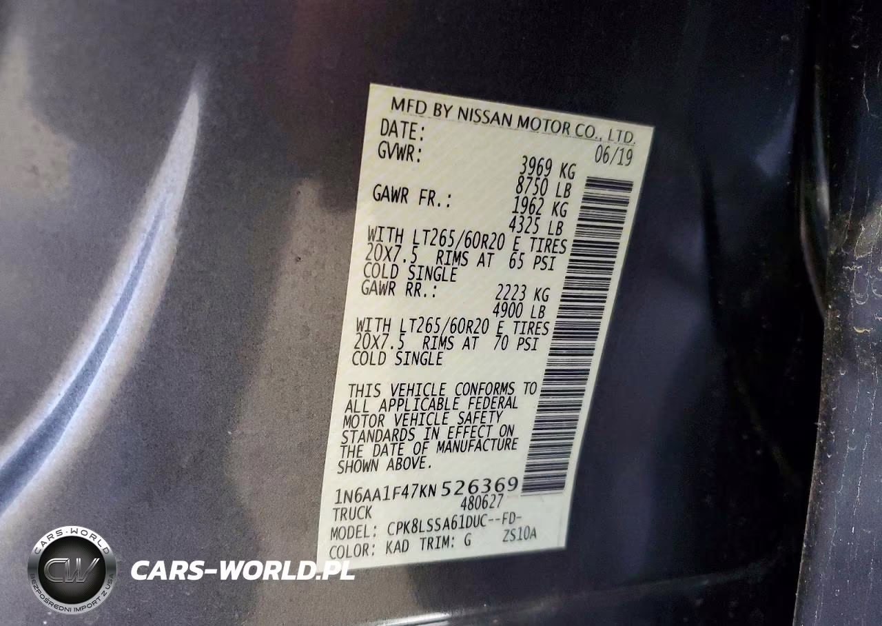 2019 Nissan Titan Xd Sv VIN:1N6AA1F47KN526369 - 12