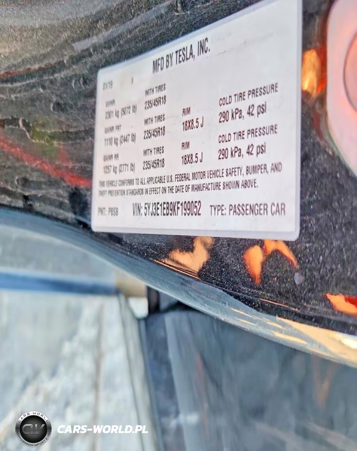 2019 Tesla Model 3 VIN:5YJ3E1EB9KF199052 - 12