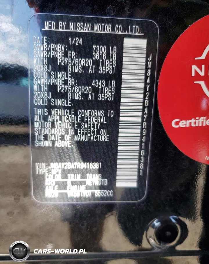 2024 Nissan Armada Sl VIN:JN8AY2BA7R9416381 - 13