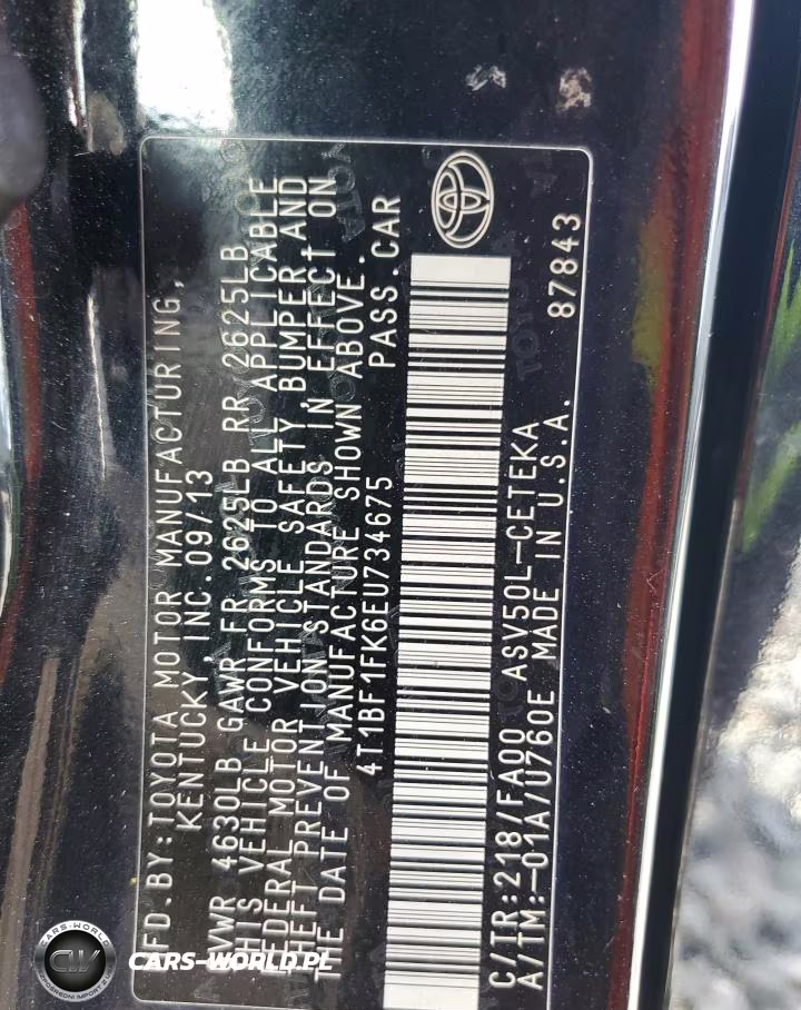 2014 Toyota Camry L VIN:4T1BF1FK6EU734675 - 13