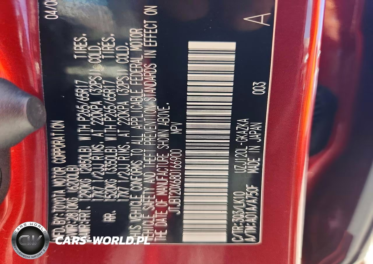 2008 Lexus Gx 470 VIN:JTJBT20X680166900 - 13