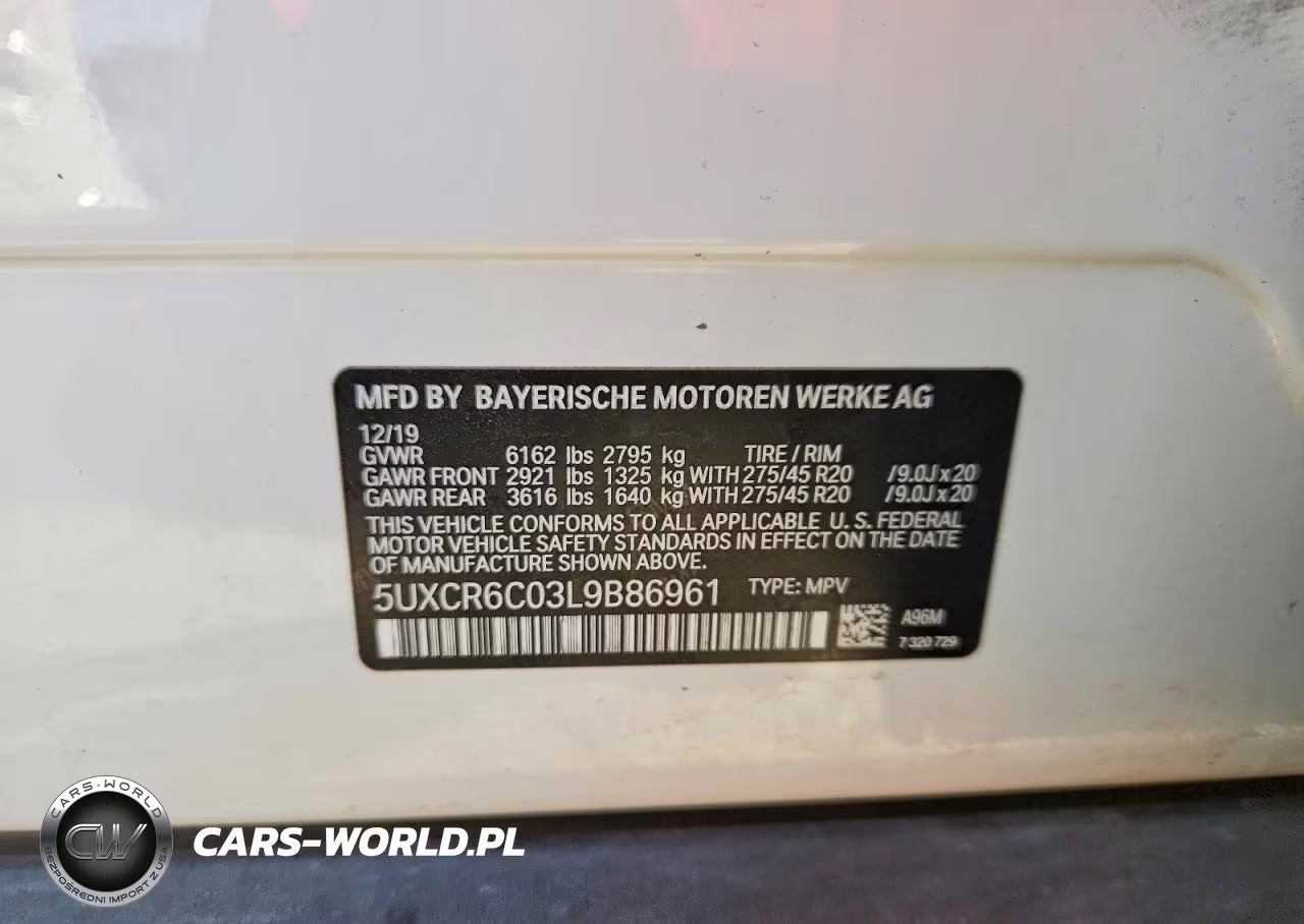 2020 BMW X5 xDrive40I VIN:5UXCR6C03L9B86961 - 13