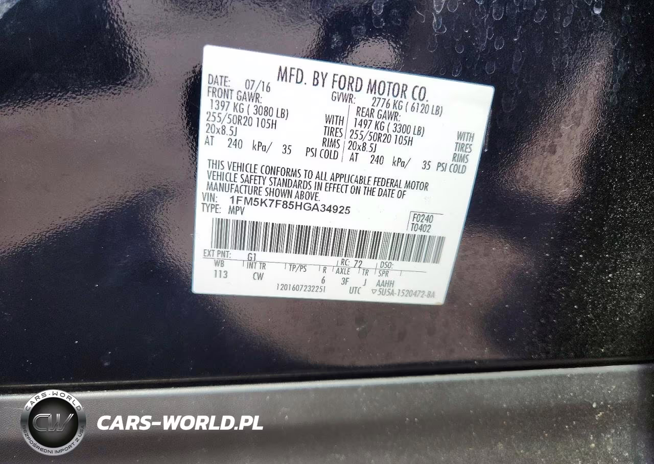2017 Ford Explorer Limited VIN:1FM5K7F85HGA34925 - 13