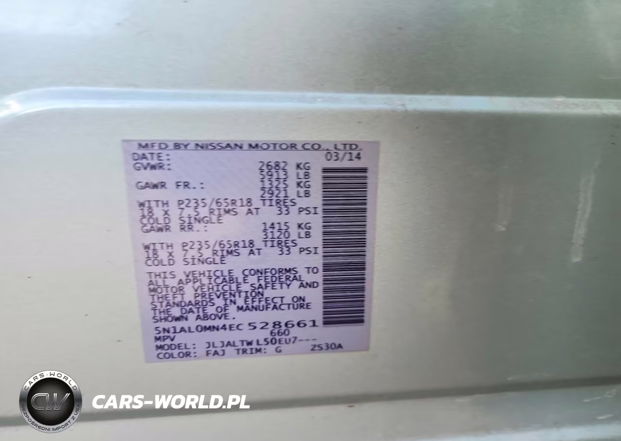 2014 Infiniti Qx60 Base VIN:5N1AL0MN4EC528661 - 12