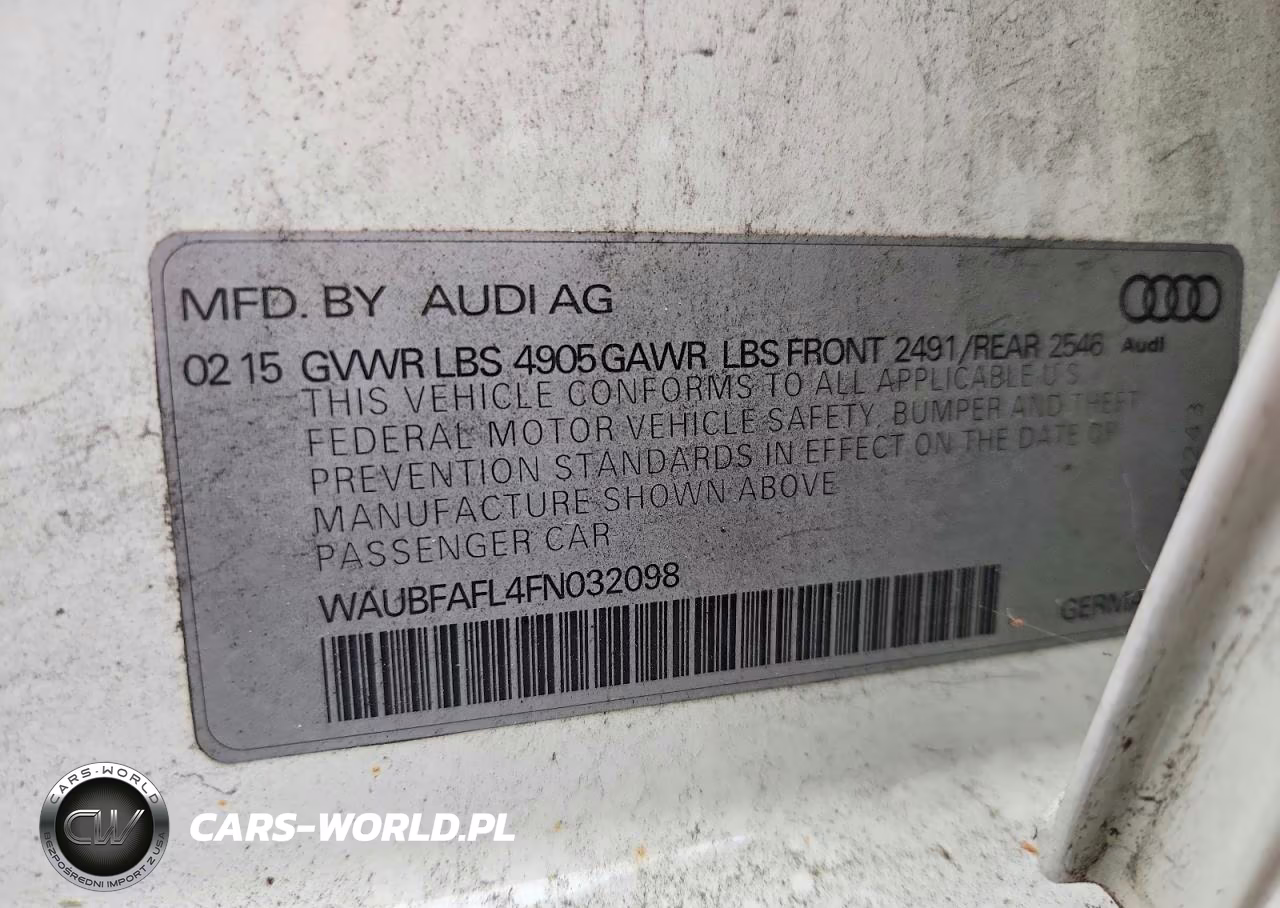 2015 Audi A4 Premium VIN:WAUBFAFL4FN032098 - 12