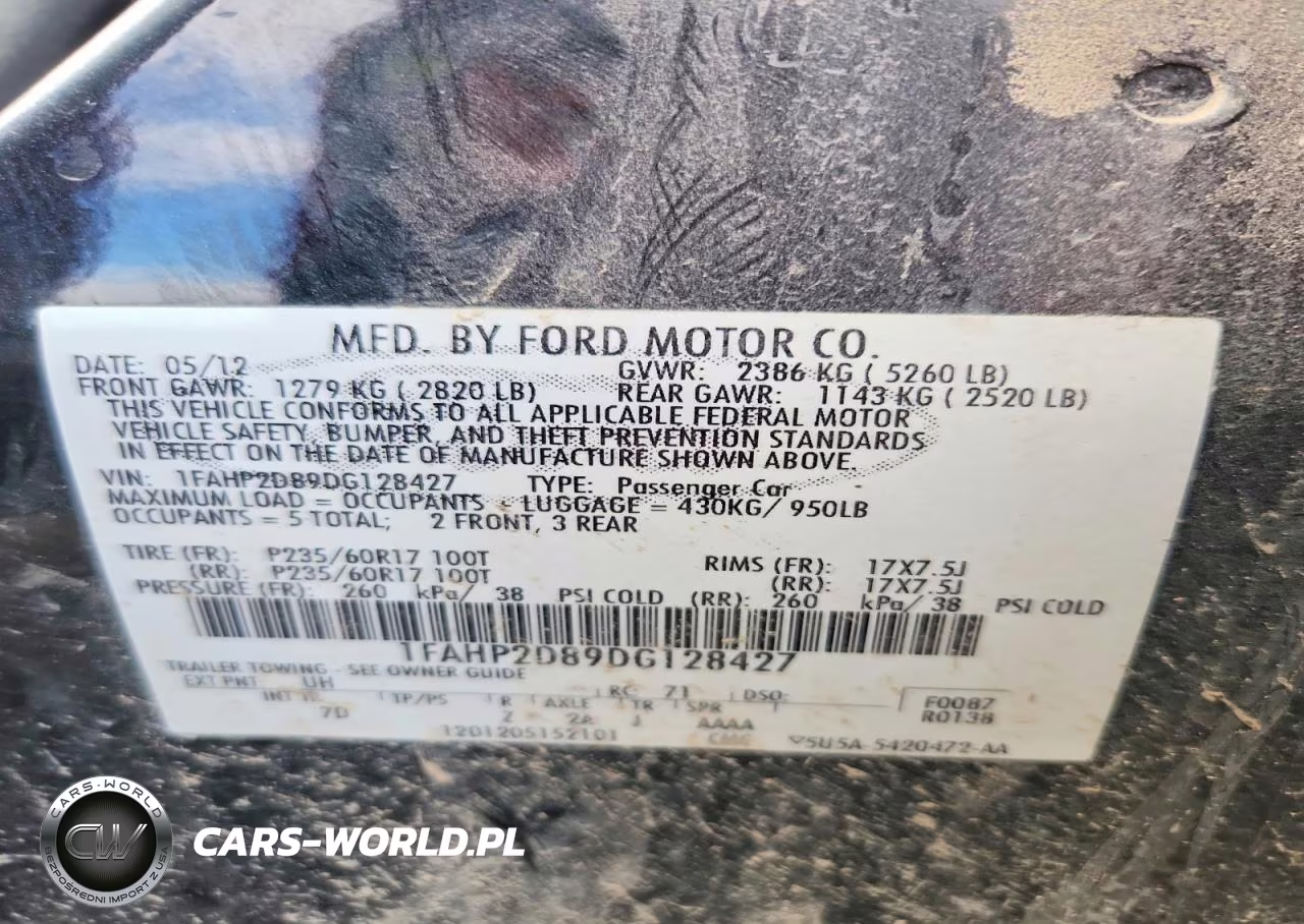 2013 Ford Taurus Se VIN:1FAHP2D89DG128427 - 12