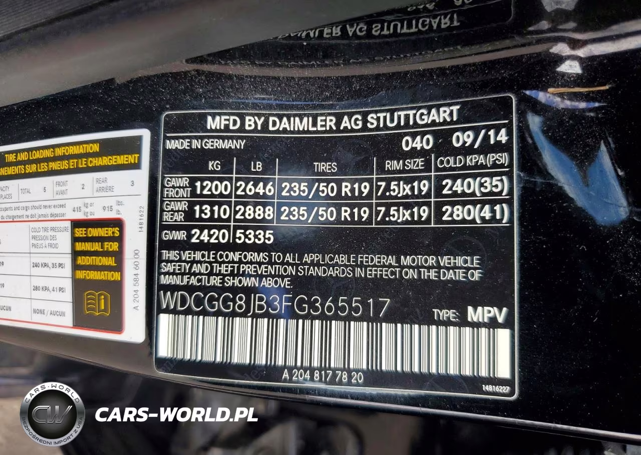 2015 Mercedes-Benz Glk 350 4Matic VIN:WDCGG8JB3FG365517 - 14