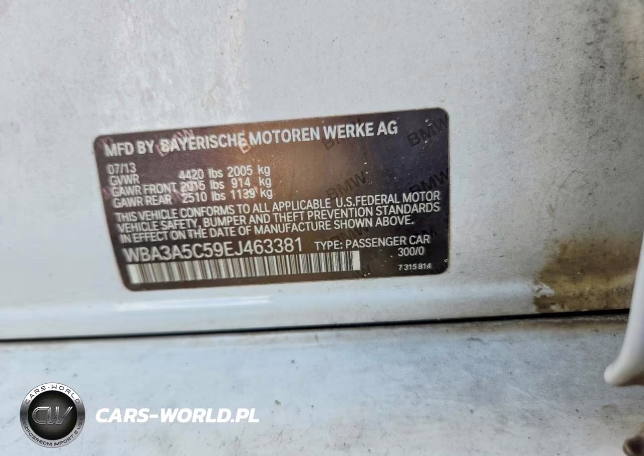 2014 BMW 328 I VIN:WBA3A5C59EJ463381 - 12