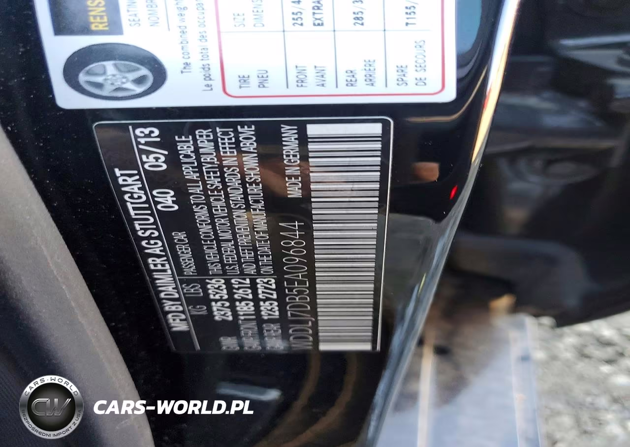 2014 Mercedes-Benz Cls 550 VIN:WDDLJ7DB5EA096844 - 12