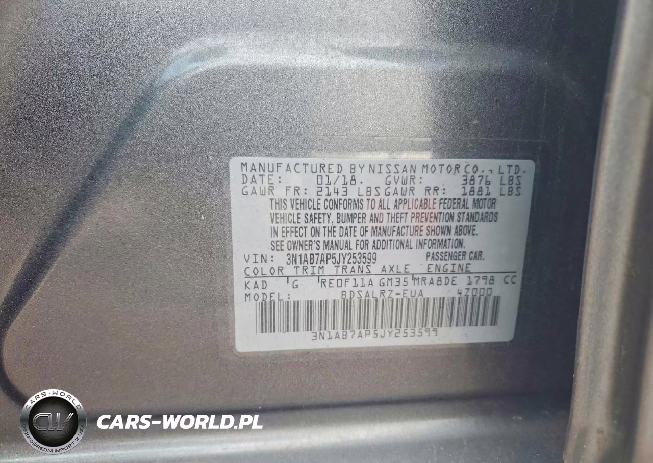 2018 Nissan Sentra Sr VIN:3N1AB7AP5JY253599 - 13
