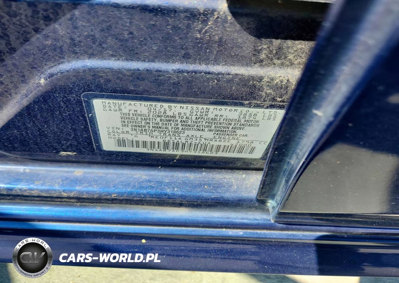 2017 Nissan Sentra Sr VIN:3N1AB7AP3HY318623 - 12