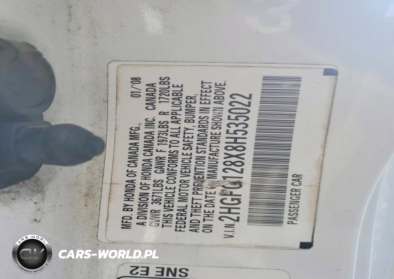 2008 Honda Civic Ex VIN:2HGFG128X8H535022 - 12