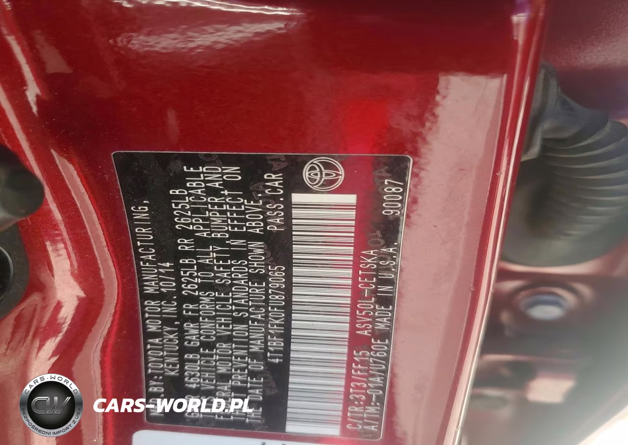 2015 Toyota Camry Se VIN:4T1BF1FK0FU879065 - 12
