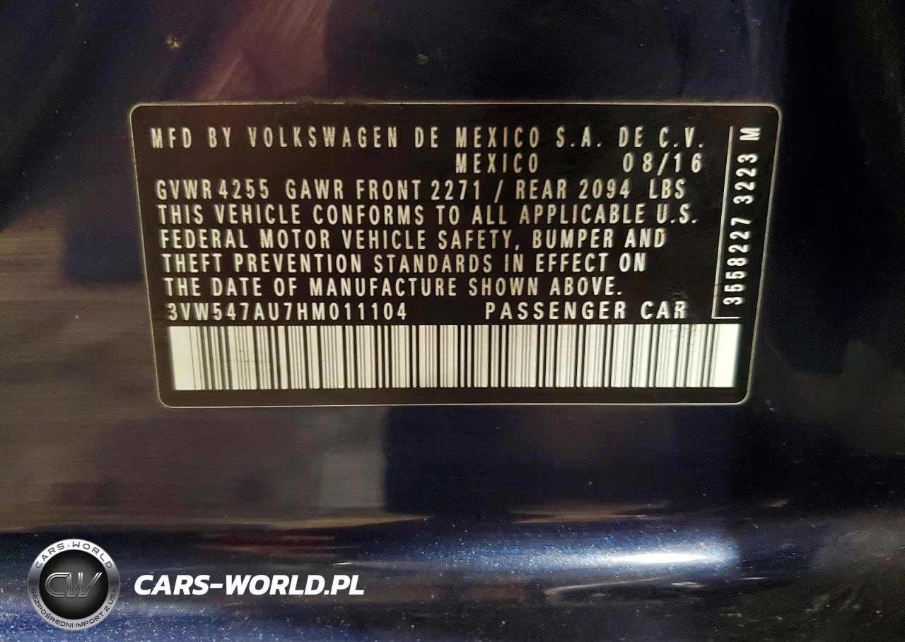 2017 Volkswagen Gti Sport VIN:3VW547AU7HM011104 - 12