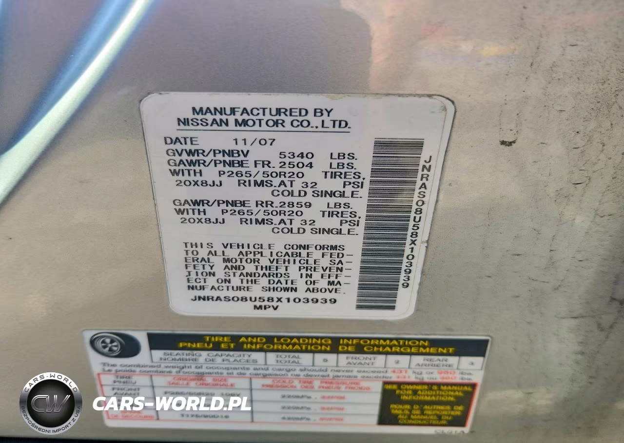 2008 Infiniti Fx35 Base VIN:JNRAS08U58X103939 - 13