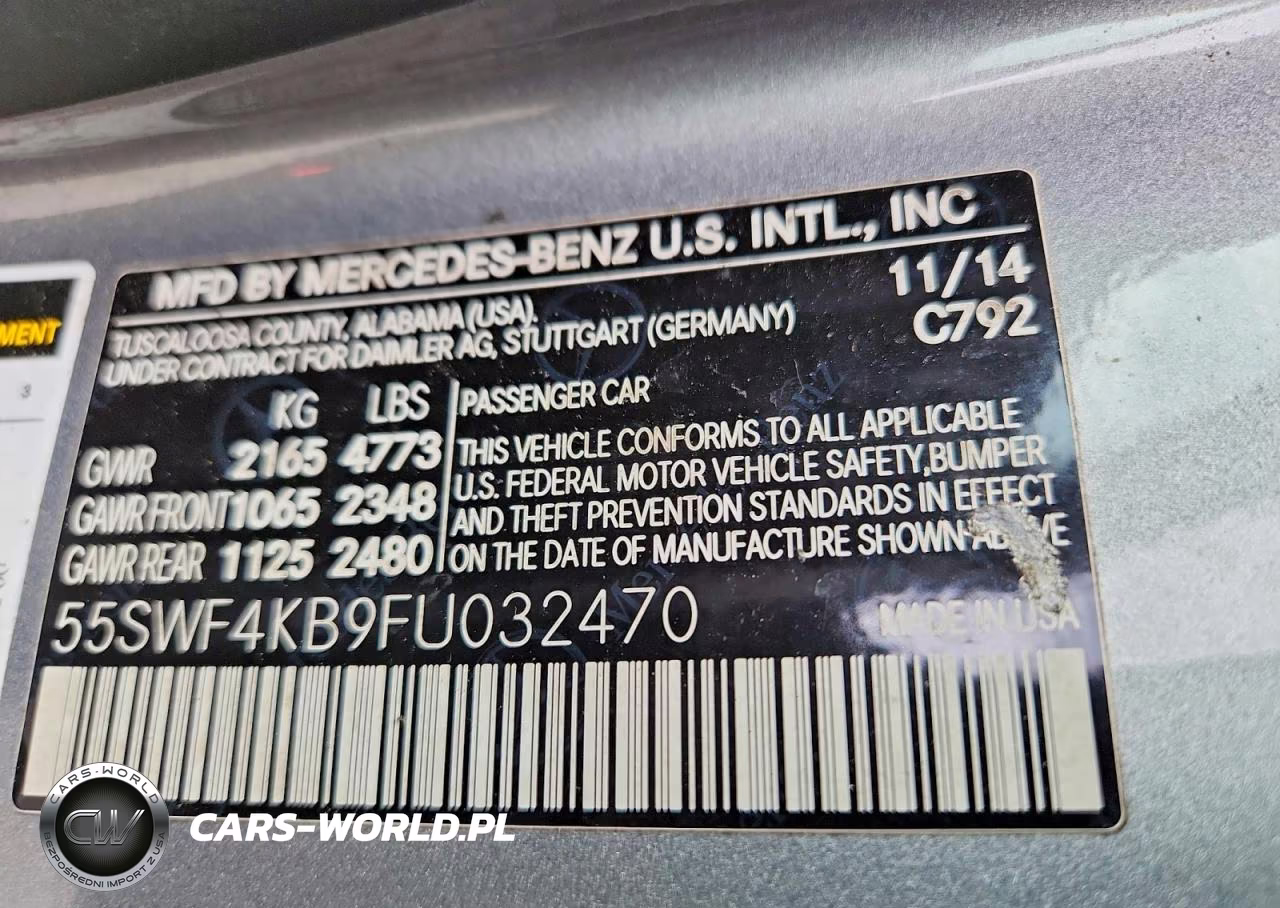 2015 Mercedes-Benz C 300 4Matic VIN:55SWF4KB9FU032470 - 12