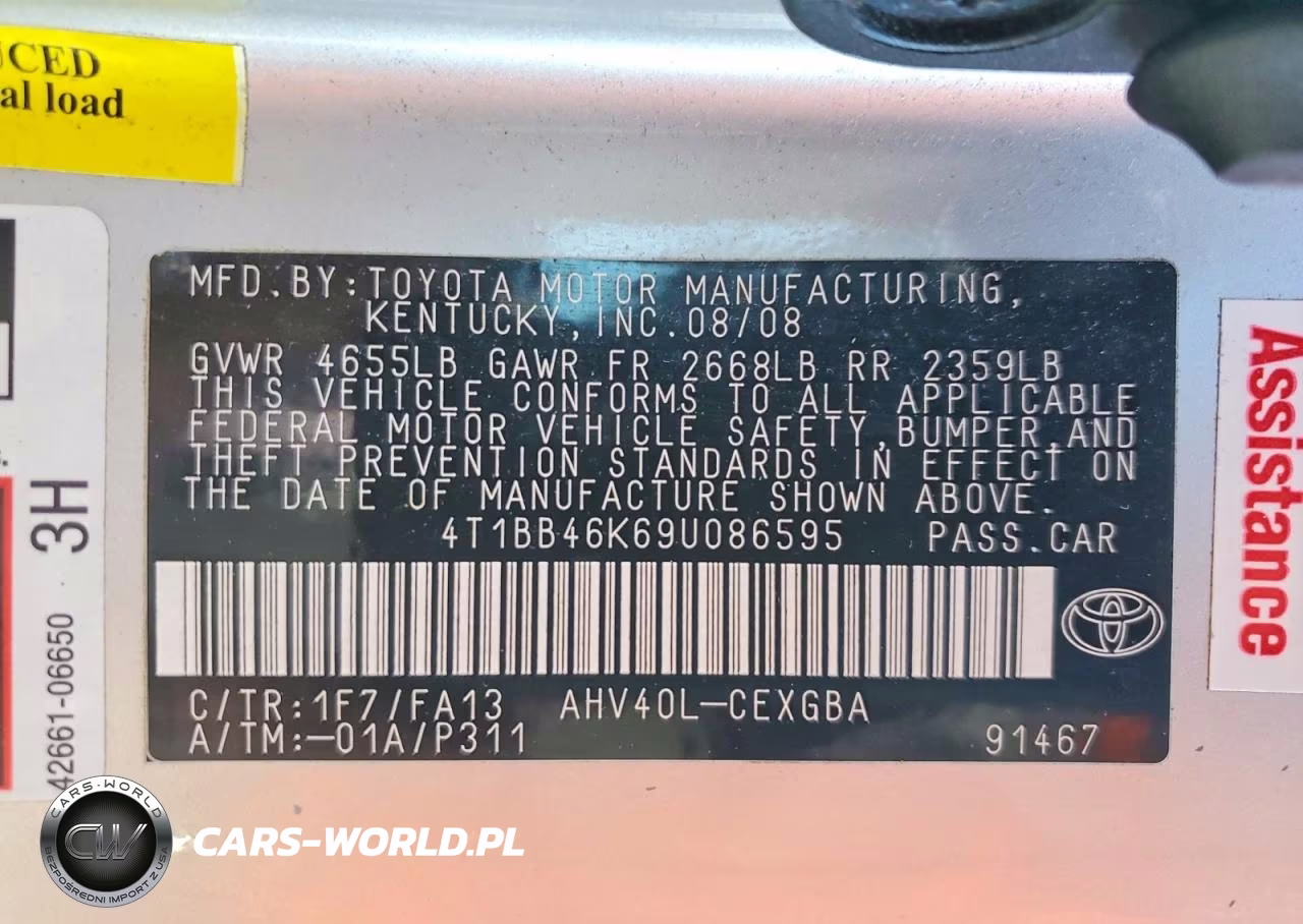 2009 Toyota Camry Hybrid VIN:4T1BB46K69U086595 - 12