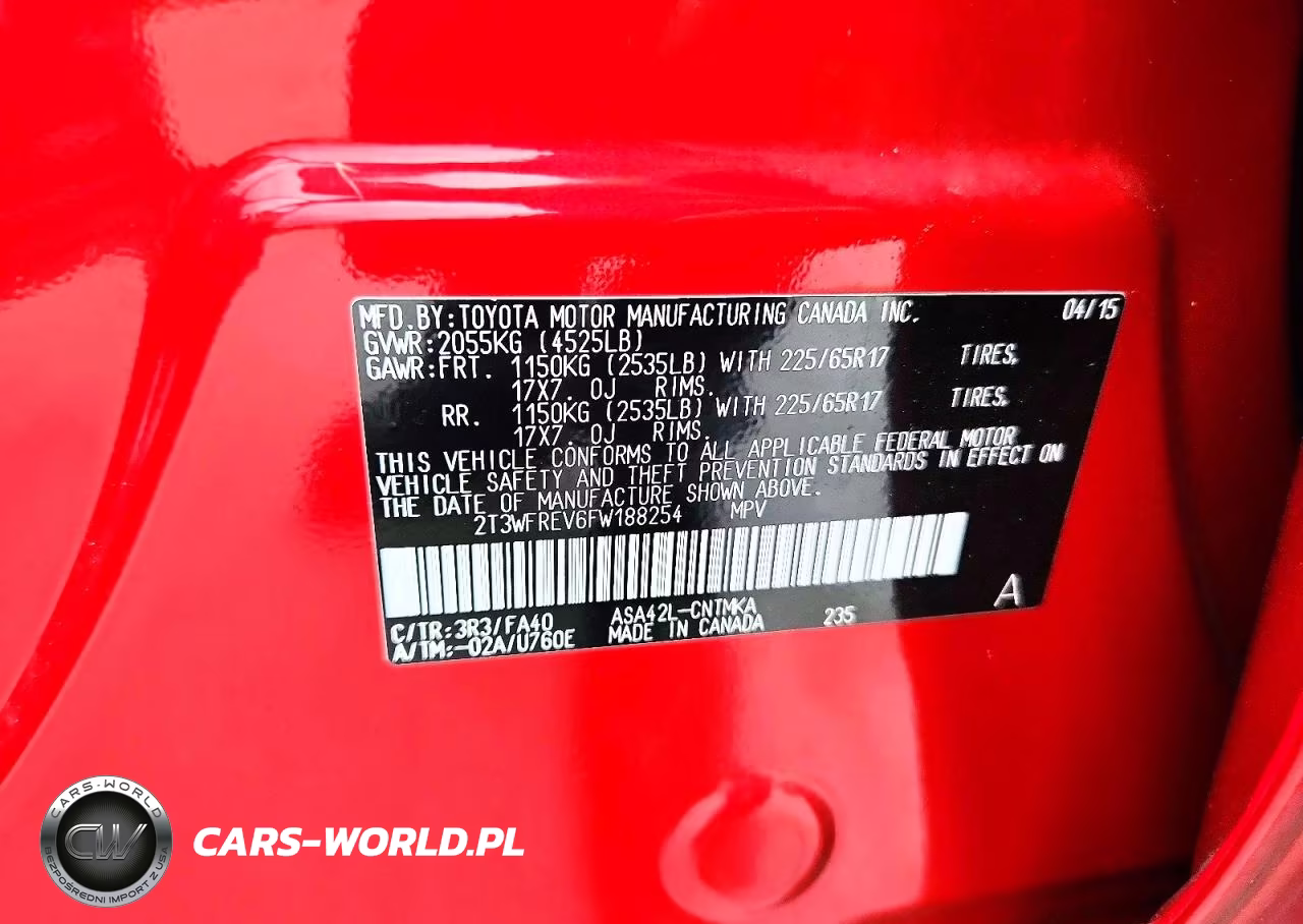 2015 Toyota Rav4 Xle VIN:2T3WFREV6FW188254 - 13
