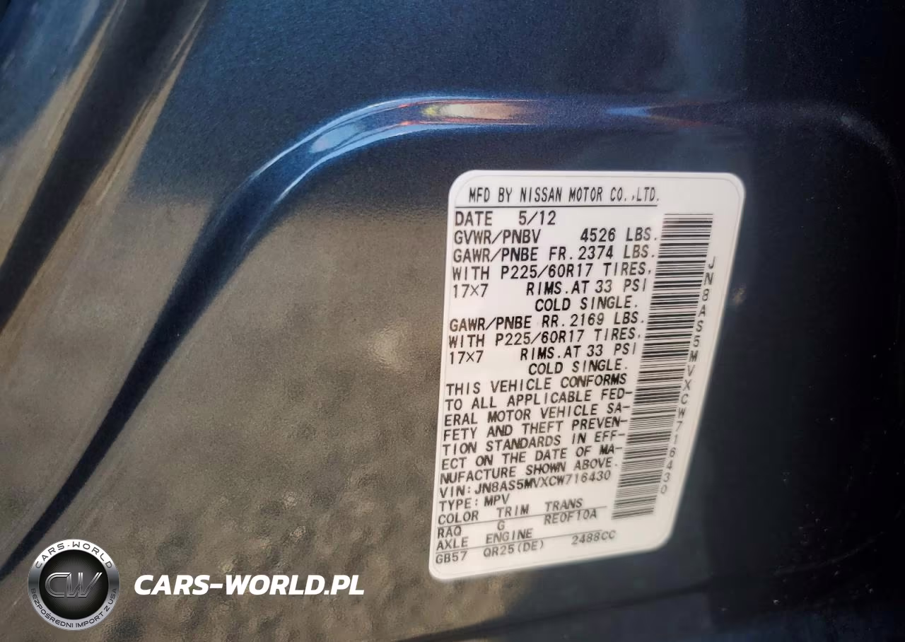 2012 Nissan Rogue S VIN:JN8AS5MVXCW716430 - 12