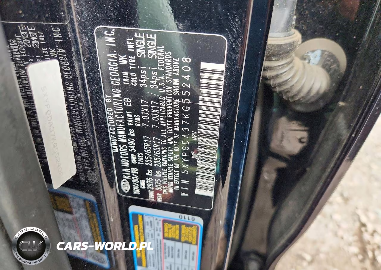 2019 Kia Sorento Lx VIN:5XYPGDA37KG552408 - 14