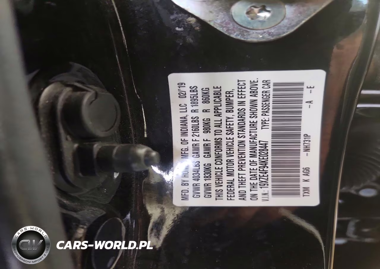 2019 Honda Insight Touring VIN:19XZE4F94KE028447 - 12