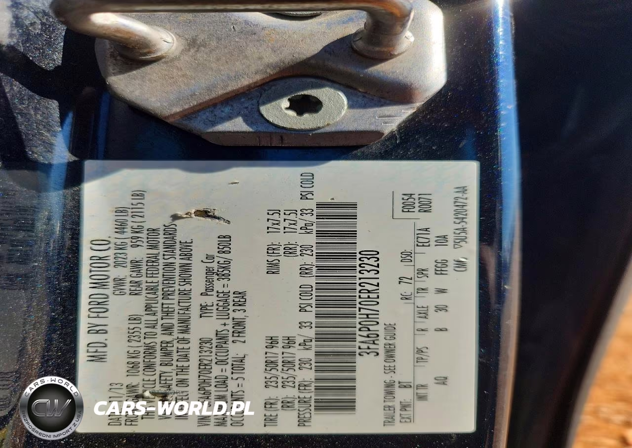 2014 Ford Fusion Se VIN:3FA6P0H70ER213230 - 12