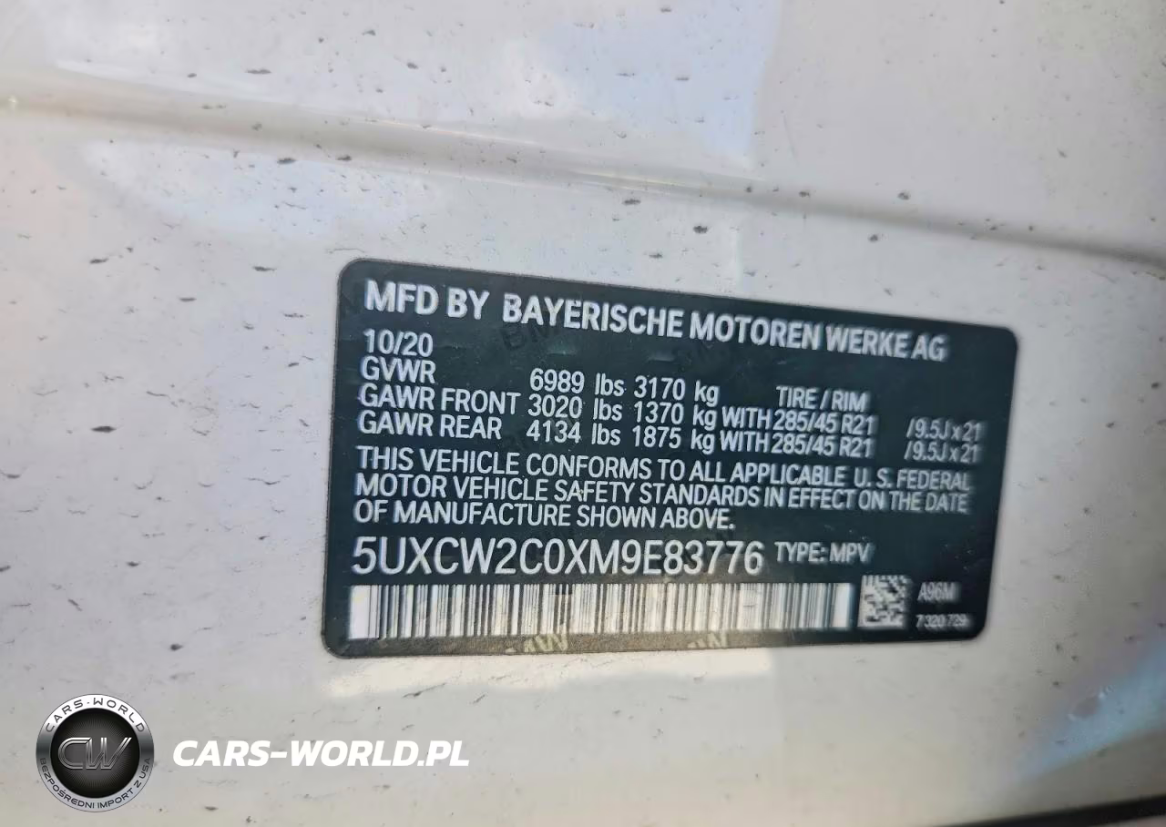 2021 BMW X7 xDrive40I VIN:5UXCW2C0XM9E83776 - 13