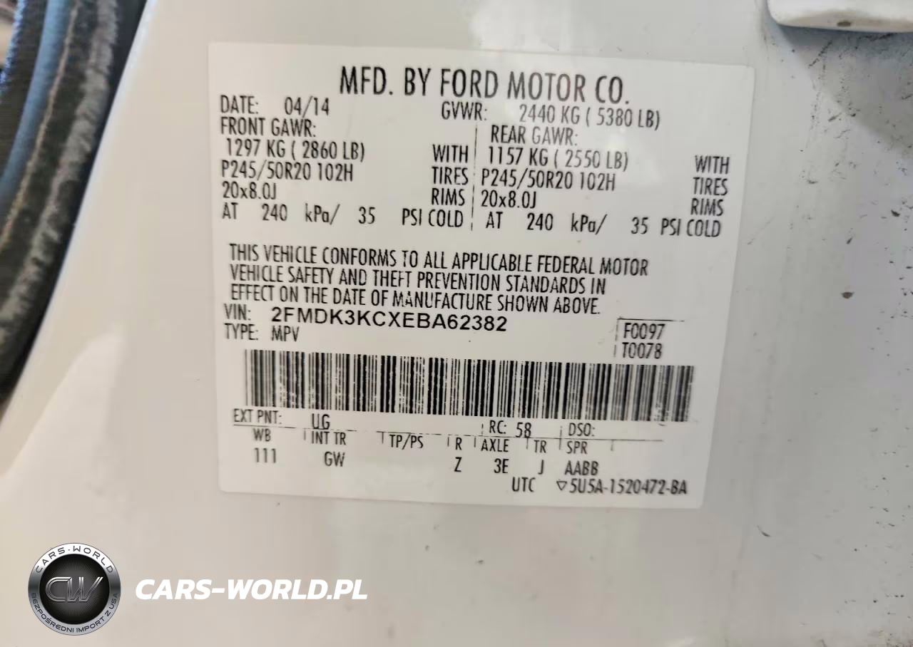 2014 Ford Edge Limited VIN:2FMDK3KCXEBA62382 - 12