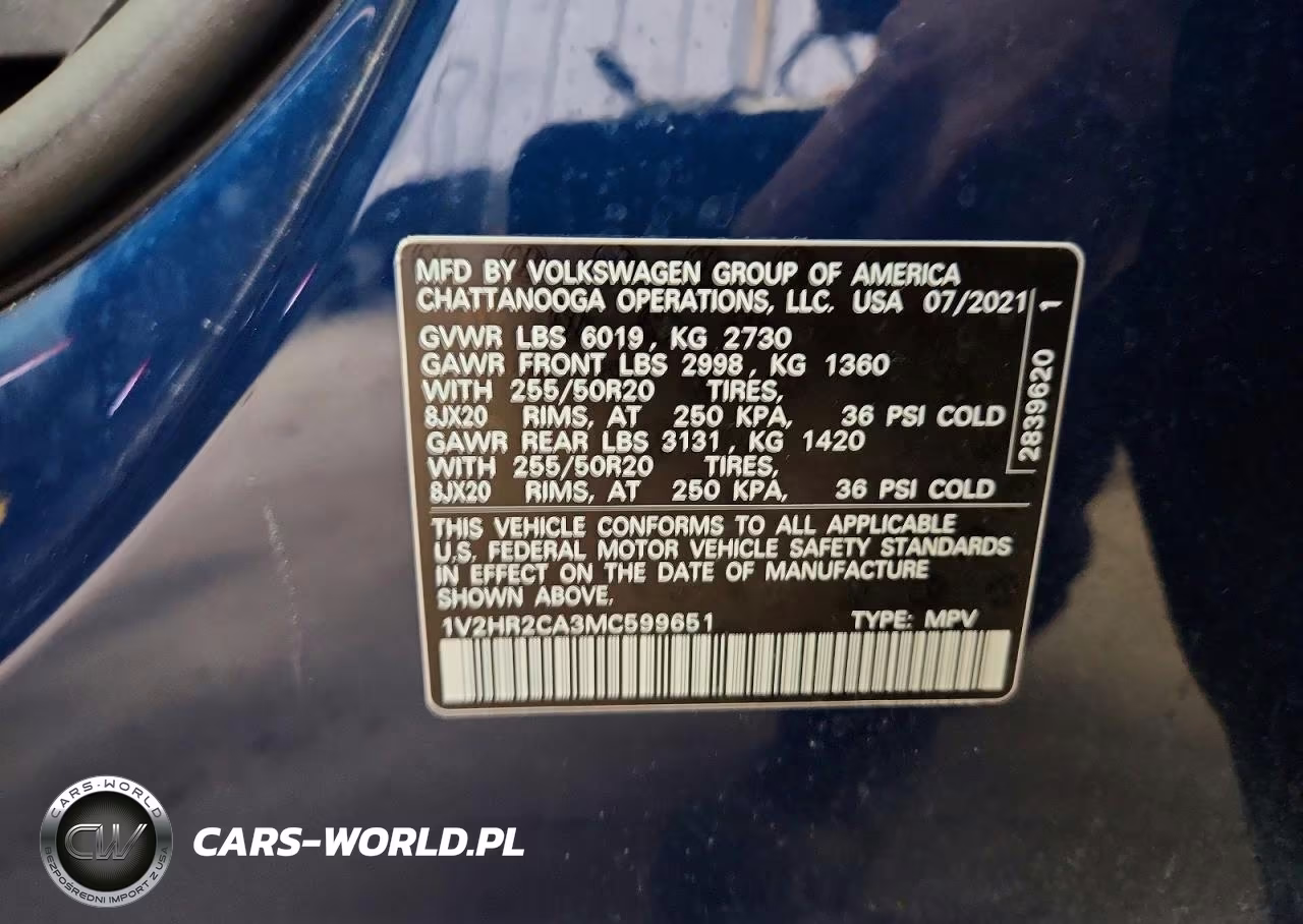 2021 Volkswagen Atlas Se VIN:1V2HR2CA3MC599651 - 14