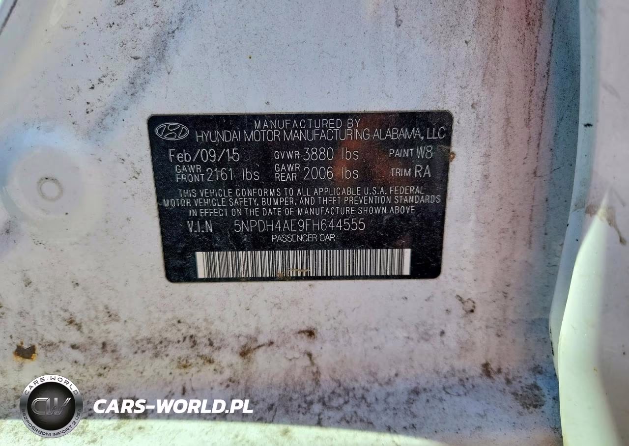 2015 Hyundai Elantra Se VIN:5NPDH4AE9FH644555 - 12