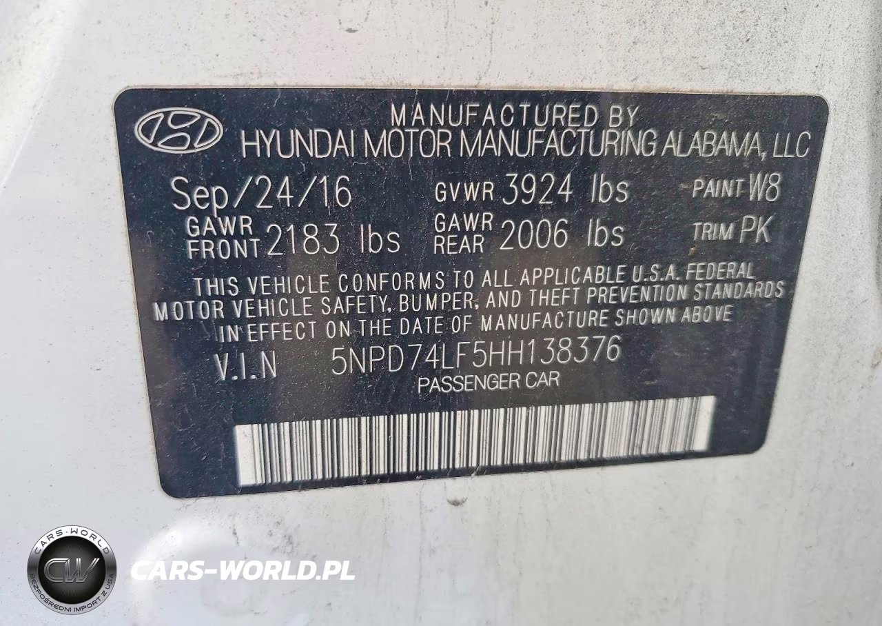 2017 Hyundai Elantra Se VIN:5NPD74LF5HH138376 - 12