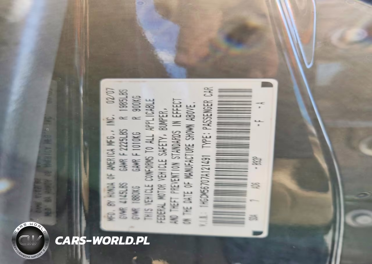 2007 Honda Accord Ex VIN:1HGCM56707A121491 - 12