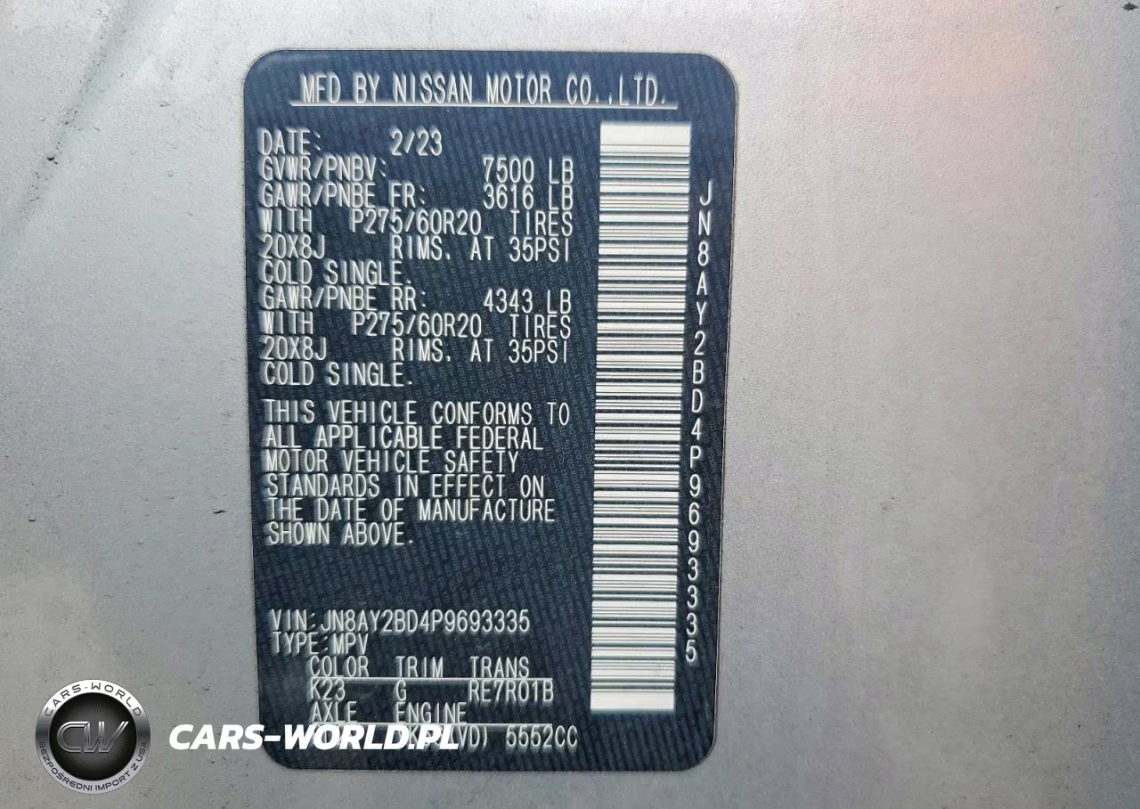 2023 Nissan Armada Sl VIN:JN8AY2BD4P9693335 - 13