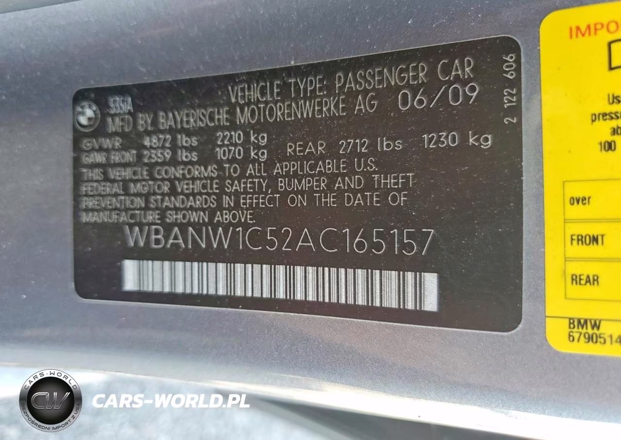 2010 BMW 535 I VIN:WBANW1C52AC165157 - 12