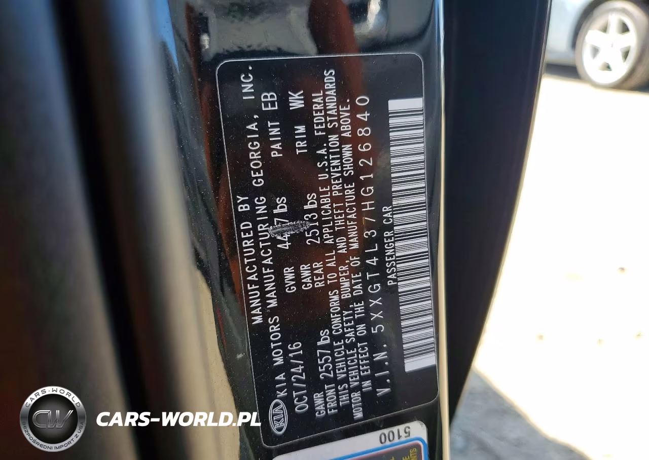 2017 Kia Optima Lx VIN:5XXGT4L37HG126840 - 12