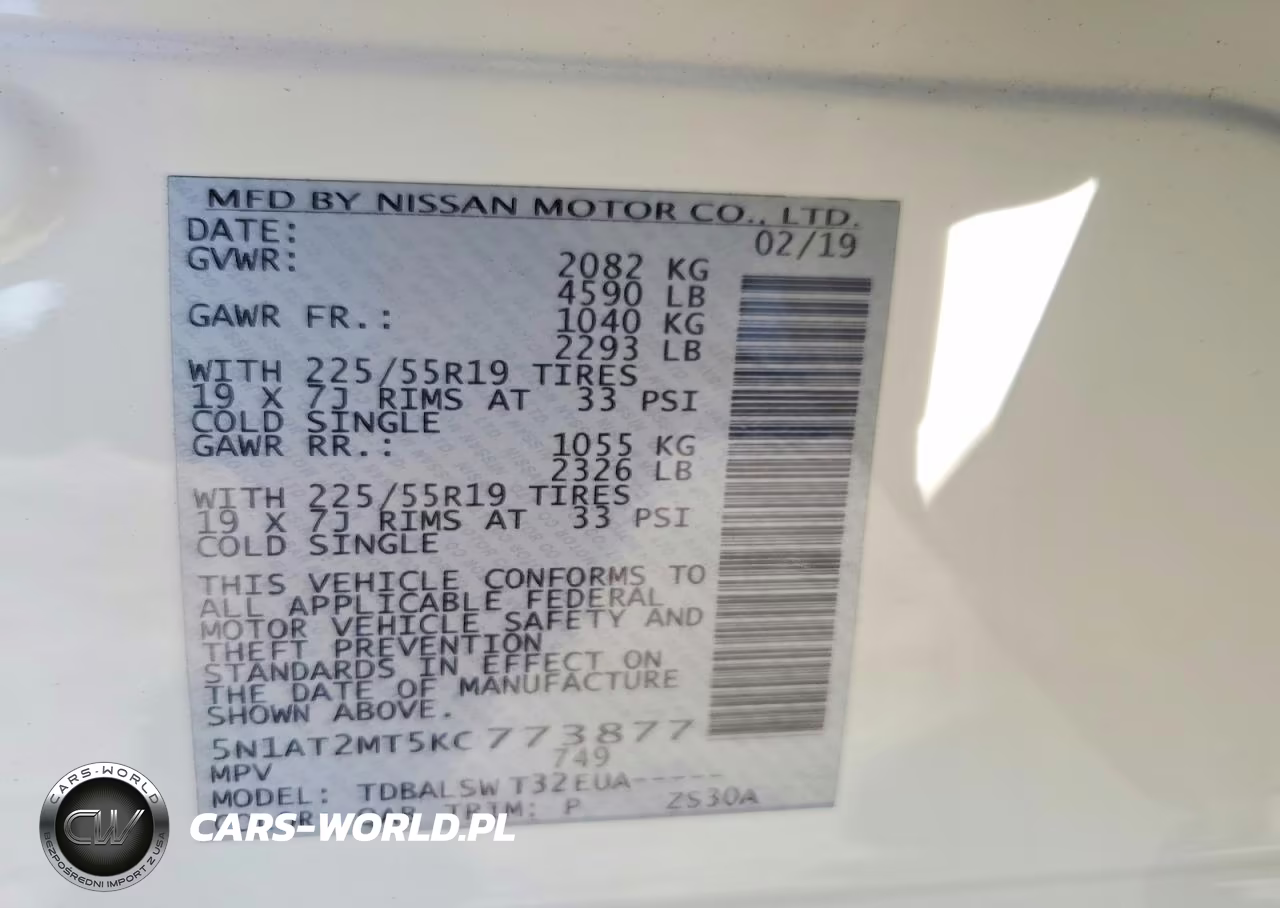 2019 Nissan Rogue Sl VIN:5N1AT2MT5KC773877 - 13