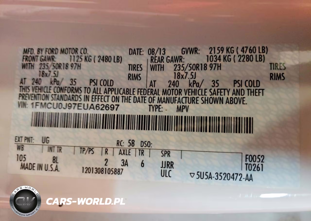 2014 Ford Escape Titanium VIN:1FMCU0J97EUA62697 - 13