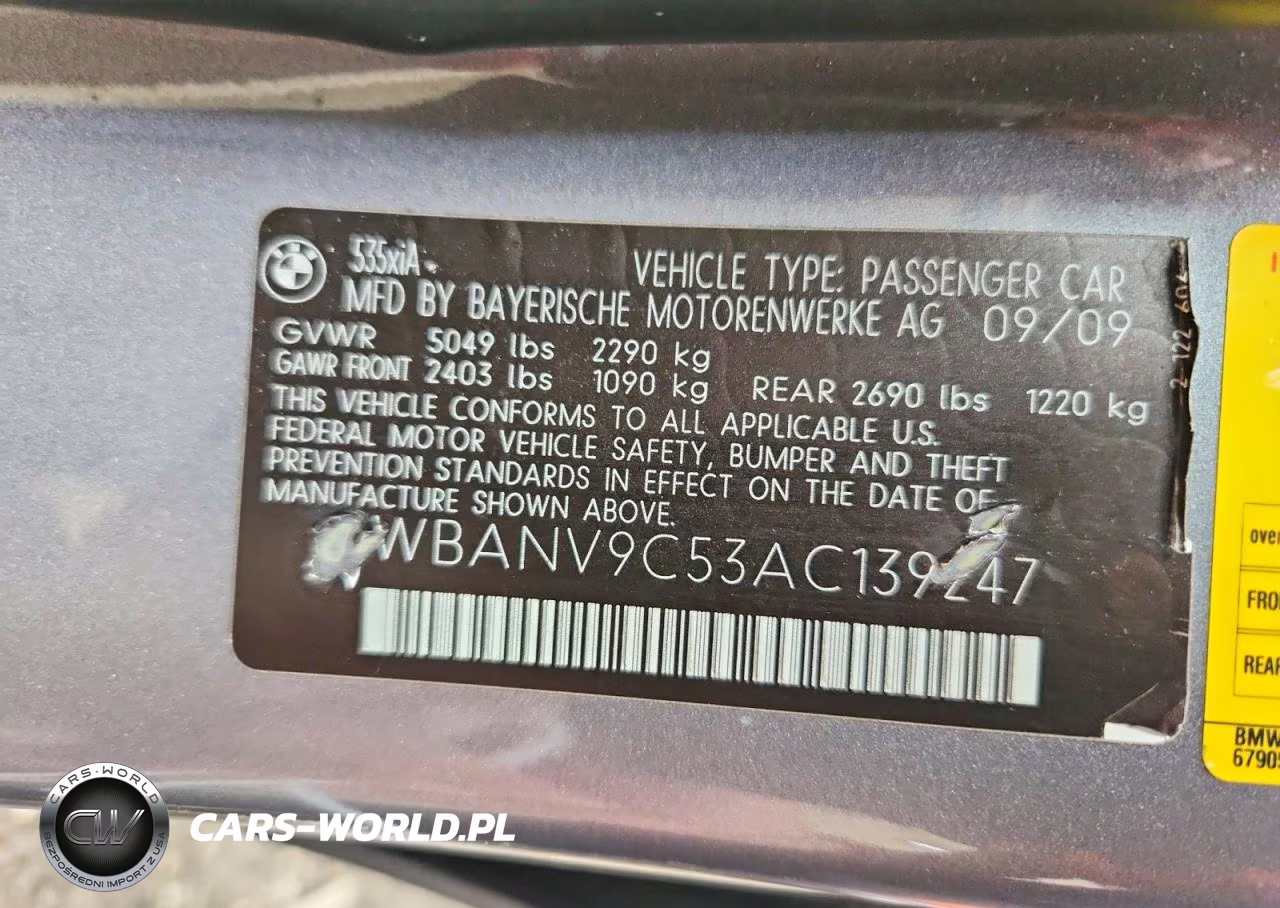 2010 BMW 535 Xi VIN:WBANV9C53AC139247 - 12
