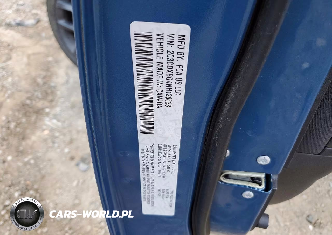 2022 Dodge Charger Sxt VIN:2C3CDXBG4NH126633 - 12