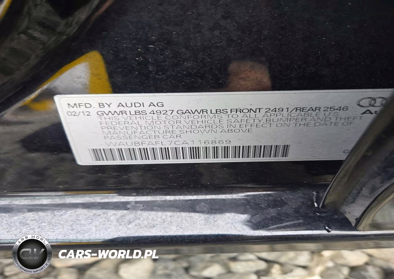 2012 Audi A4 Premium VIN:WAUBFAFL7CA116869 - 12