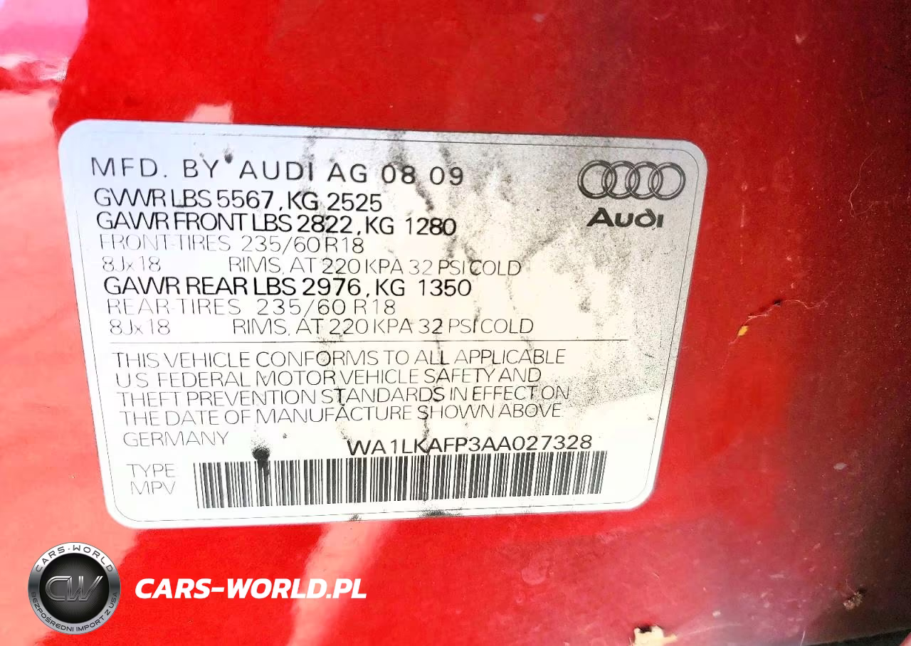 2010 Audi Q5 Premium Plus VIN:WA1LKAFP3AA027328 - 12