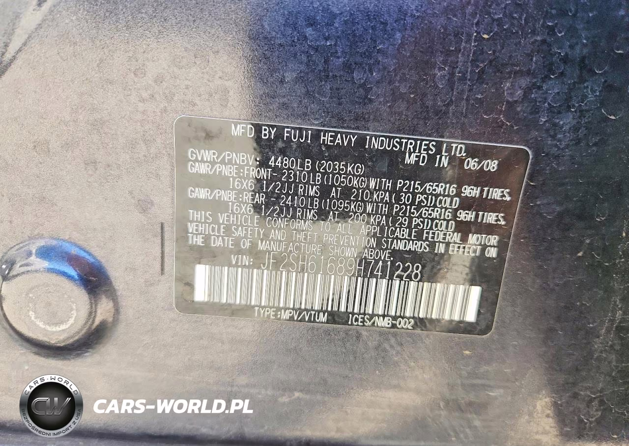 2009 Subaru Forester 2.5X VIN:JF2SH61689H741228 - 12