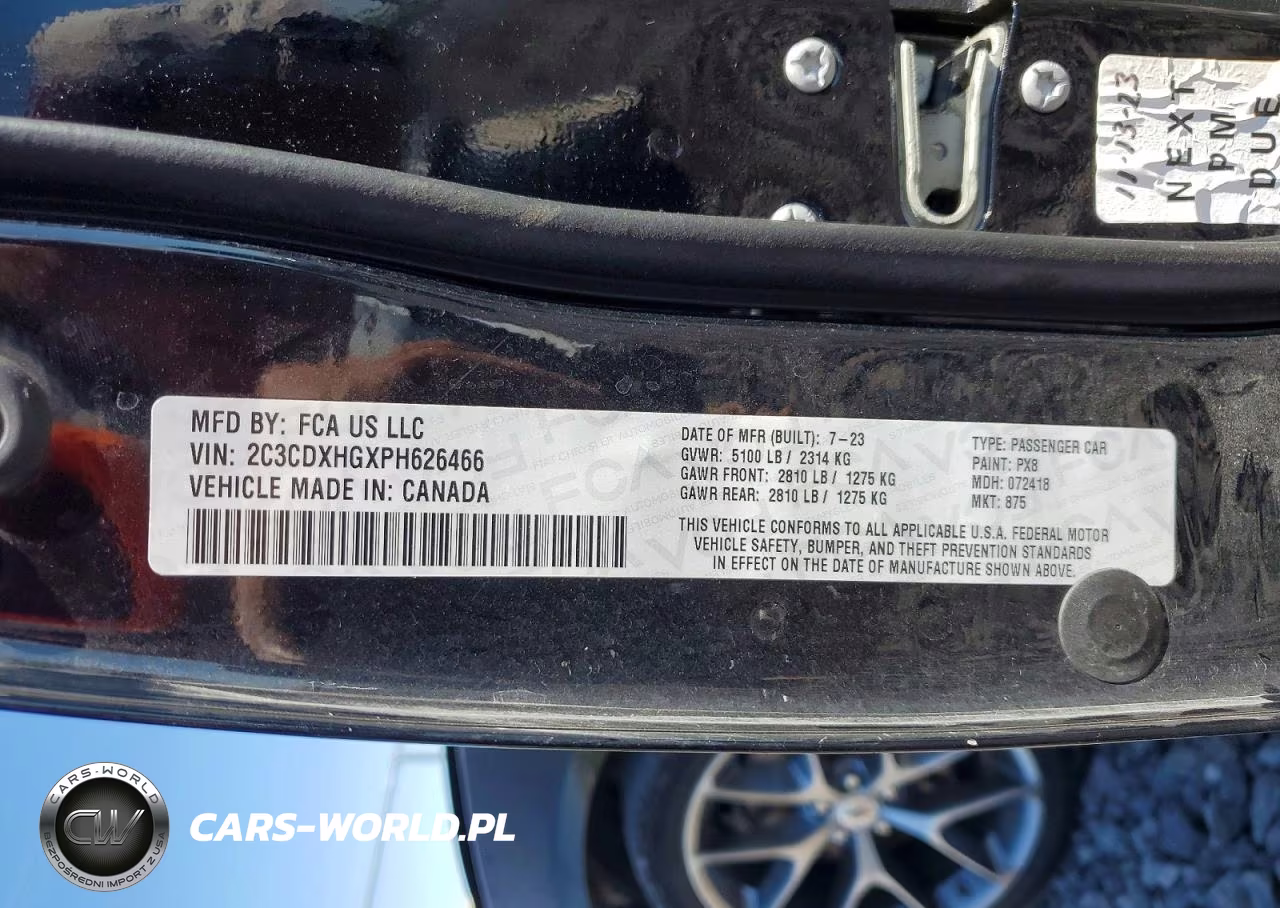 2023 Dodge Charger Gt VIN:2C3CDXHGXPH626466 - 13