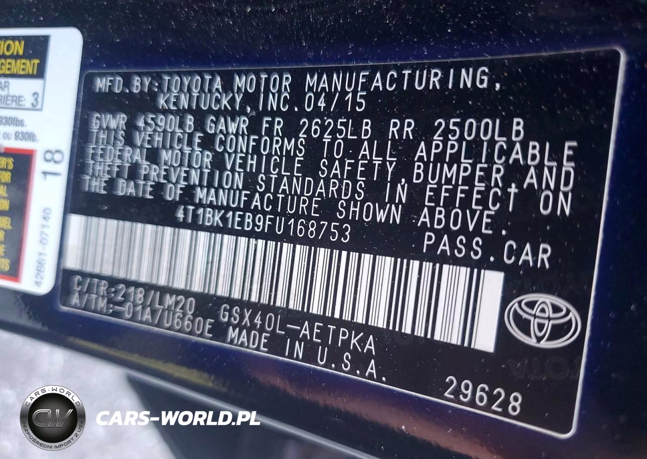 2015 Toyota Avalon Limited VIN:4T1BK1EB9FU168753 - 12
