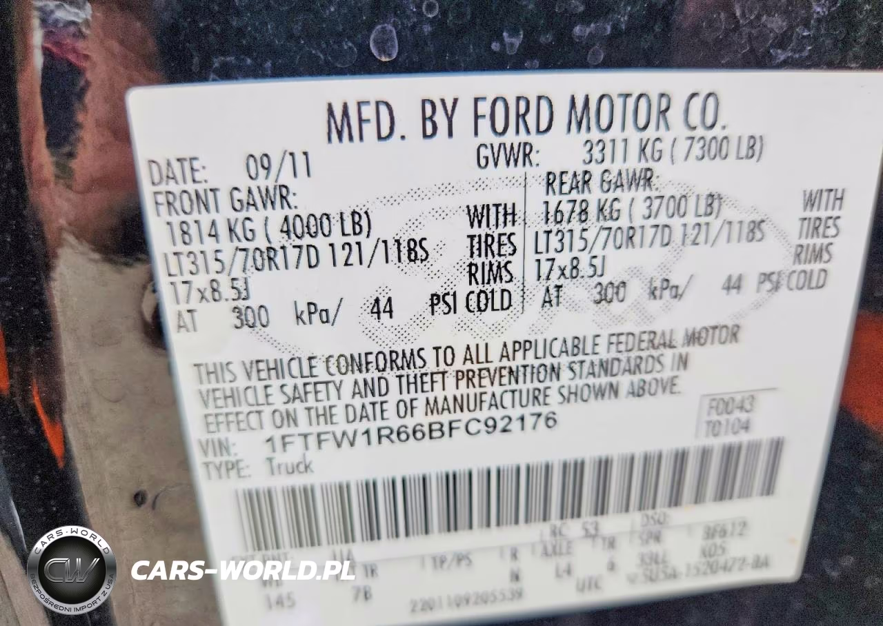 2011 Ford F150 Svt Raptor VIN:1FTFW1R66BFC92176 - 13