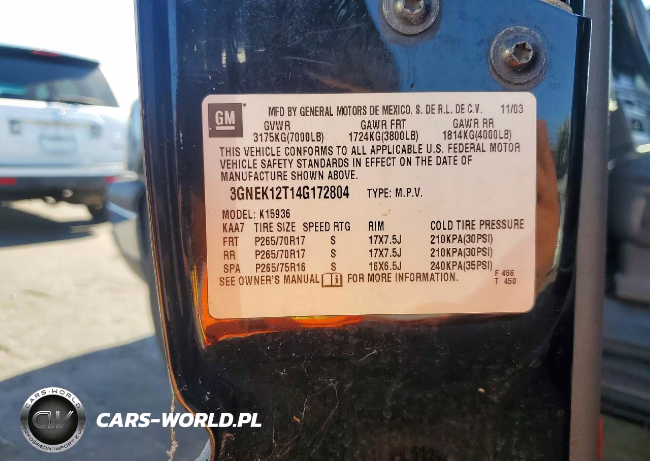 2004 Chevrolet Avalanche K1500 VIN:3GNEK12T14G172804 - 12