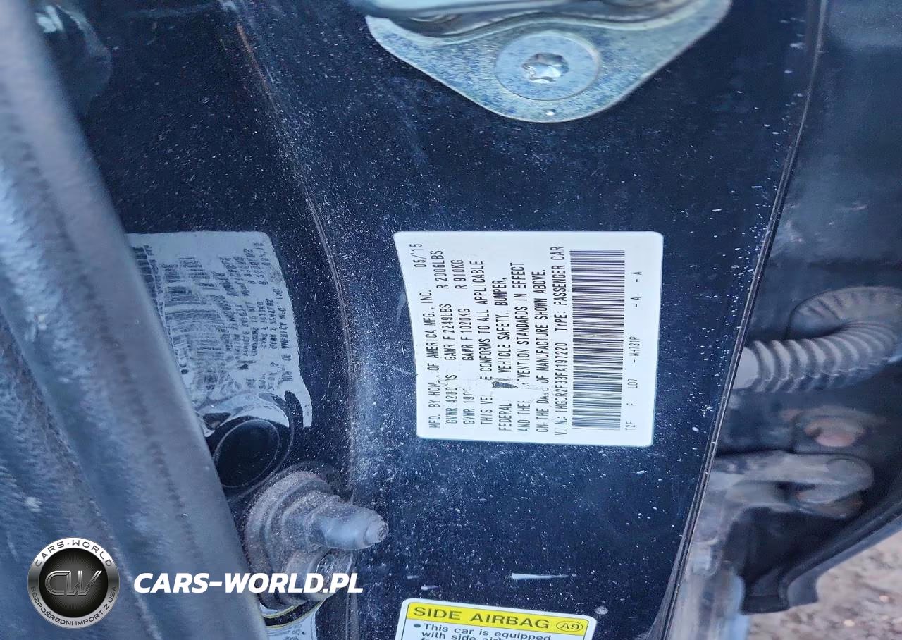 2015 Honda Accord Lx VIN:1HGCR2F33FA197220 - 12