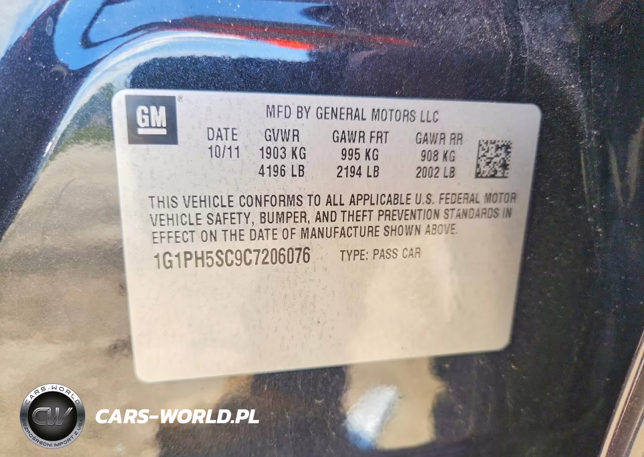 2012 Chevrolet Cruze Ltz VIN:1G1PH5SC9C7206076 - 12