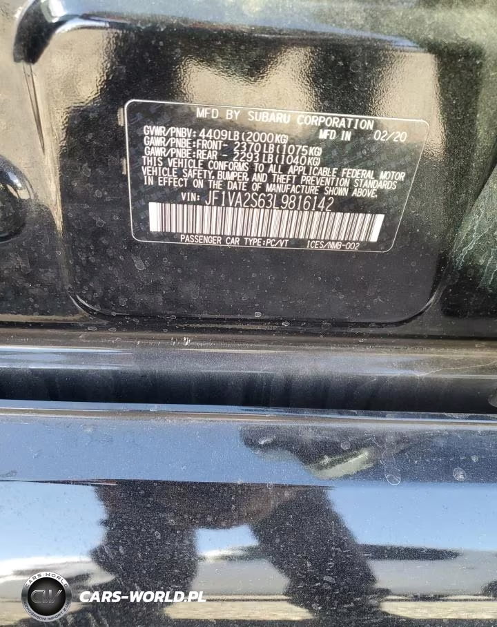 2020 Subaru Wrx Sti VIN:JF1VA2S63L9816142 - 13